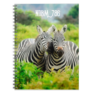 Modernes zebras Tropical DschungelSpiral Foto Note Notizblock