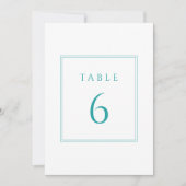 Modernes Zeichen für Aquamarine Typografie bei Hoc Einladung (Vorderseite)