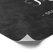 Modernes Zeichen für Hochzeitsempfang bei Kiefernh Poster (Ecke)