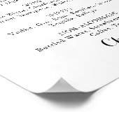 Modernes Zeichen für kalligraphische Hochzeitsgetr Poster (Ecke)