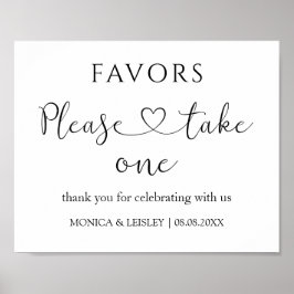 Modernes Zeichen für Minimalistische Gastgeschenk  Poster