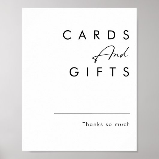 Modernes Zeichen für Minimalistische Karten und Ge Poster (Vorne)