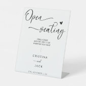 Modernes Zeichen für offene Sitze Sockelschild (Vorderseite)