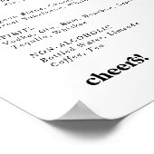 Modernes Zeichen für schwarze Typografie bei Hochz Poster (Ecke)