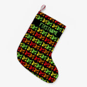 Modernes, zeitgemäßes Schädelmuster Kleiner Weihnachtsstrumpf (Vorderansicht (hängend))