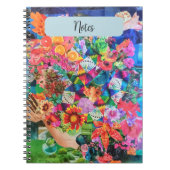 Modernes zeitgenössisches Abstraktes Collage Noteb Notizblock (Vorderseite)