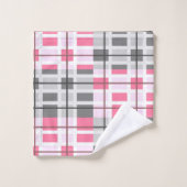 Modernes zeitgenössisches abstraktes Muster Badhandtuch Set (Waschlappen)