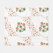 Modernes, zeitgenössisches Blumenmuster Fleecedecke (Vorderseite (Horizontal))