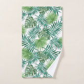 Modernes zeitgenössisches Farn-Blatt-Muster Badhandtuch Set (Handtuch)