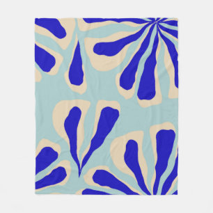 Modernes, zeitgenössisches, floralnahes Muster. Fleecedecke