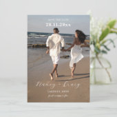 Modernes zeitgenössisches Foto Save the Date (Stehend Vorderseite)