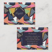 Modernes, zeitgenössisches Gold zieht farbenfrohe Visitenkarte (Vorne/Hinten)