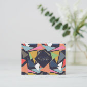 Modernes, zeitgenössisches Gold zieht farbenfrohe Visitenkarte (Stehend Vorderseite)