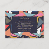 Modernes, zeitgenössisches Gold zieht farbenfrohe Visitenkarte (Rückseite)