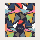 Modernes, zeitgenössisches Gold zieht farbenfrohe  Visitenkarten (Außenseite Aufgefaltet)