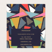 Modernes, zeitgenössisches Gold zieht farbenfrohe Visitenkarten (Innenseite Aufgefaltet)