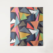 Modernes, zeitgenössisches Gold zieht farbenfrohe Wandteppich (Vorderseite)