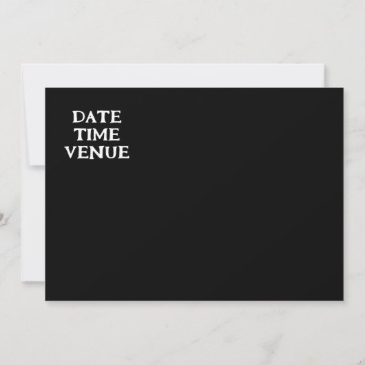 Modernes zeitgenössisches Party Einladung (Rückseite)