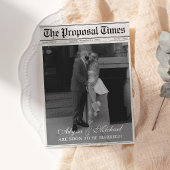 Modernes Zeitungs-Foto Der Vorschlag Times Trendy Save The Date