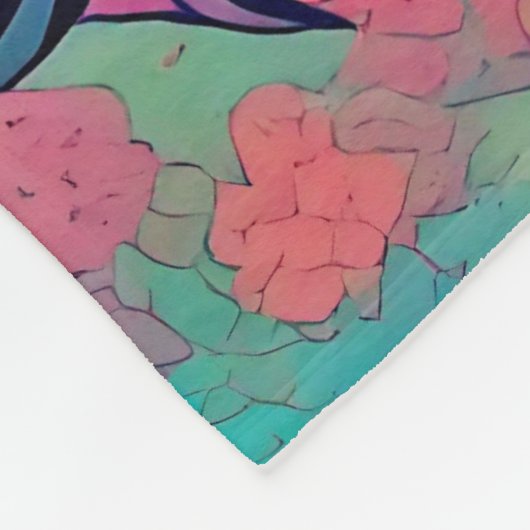 Modernes Zen Cat Fleece Blanket (Ecke)