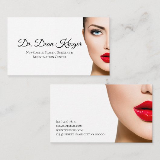 Modernes Zentrum für Operation und Verjüngung aus Visitenkarte (Vorne/Hinten)