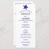 Modernes Zeremonie-Programm für die Hochzeit von B Programm (Vorne/Hinten)