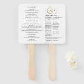 Modernes Zeremonie-Programm für Goldene Hochzeiten Fächer (Vorne und Hinten)