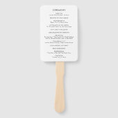 Modernes Zeremonie-Programm für Goldene Hochzeiten Fächer (Vorderseite)