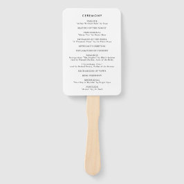 Modernes Zeremonie-Programm für Goldene Hochzeiten Fächer