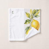 Modernes Zesty Lemon Monogram Set (Waschlappen)
