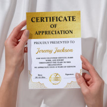 Modernes Zeugnis für die Erfüllung Gold: Eine Klas