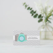 Modernes Zickzack DSLR-Kameraherstellergeschäft Visitenkarte (Stehend Vorderseite)