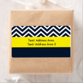 Modernes, Zickzack-gelbes Versandverpackungs-Etike (Insitu)