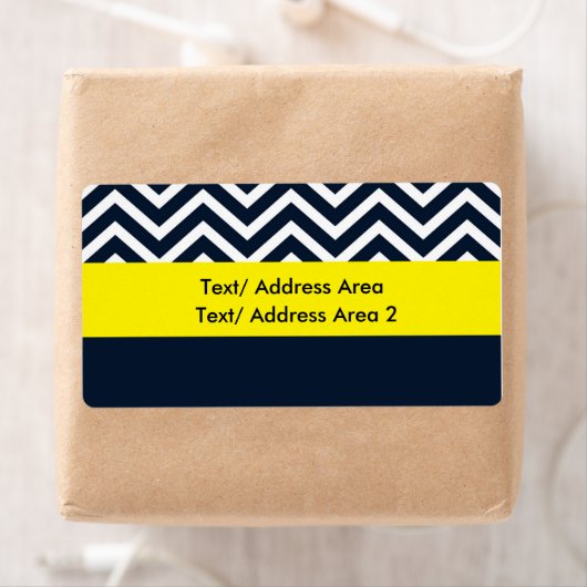 Modernes, Zickzack-gelbes Versandverpackungs-Etike (Insitu)