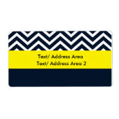 Modernes, Zickzack-gelbes Versandverpackungs-Etike (Vorne)