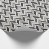 Modernes Zickzack geometrisches Monogramm Geschenkpapier (Ecke)