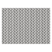 Modernes Zickzack geometrisches Monogramm Tischdecke (Vorderseite (Horizontal))