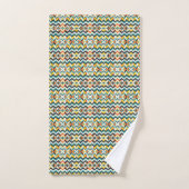 modernes Zickzack geometrisches Muster Badhandtuch Set (Handtuch)