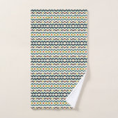 modernes Zickzack geometrisches Muster Badhandtuch Set (Handtuch)
