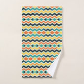modernes Zickzack geometrisches Muster Badhandtuch Set (Handtuch)