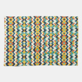 modernes Zickzack geometrisches Muster Geschirrtuch (Horizontal)