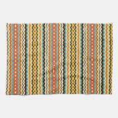 modernes Zickzack geometrisches Muster Geschirrtuch (Horizontal)