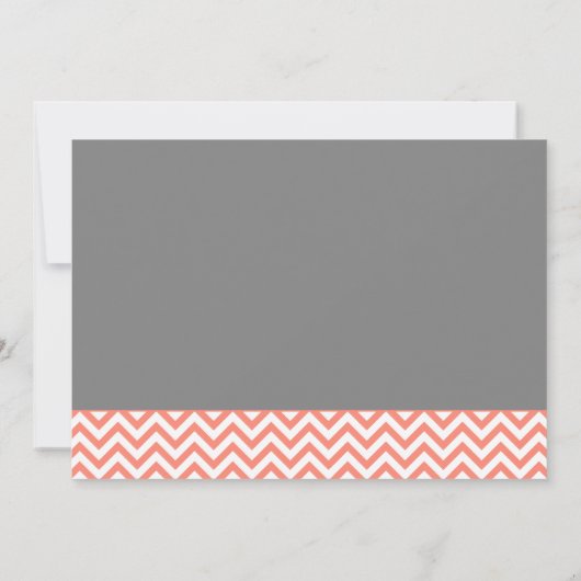 Modernes Zickzack Gown Corner Gray Brautparty Einladung (Rückseite)