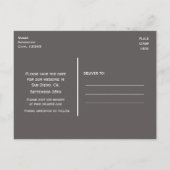 Modernes Zickzack Grau und Gelb Retten Datum Postk Ankündigungspostkarte (Rückseite)