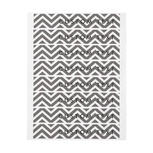Modernes Zickzack Grauwrap und Weiß um Labels heru Rundum-Adressaufkleber (Bogen)
