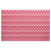 Modernes Zickzack, hellrotes und weißes Muster Stoff (Yard (91,4 cm))