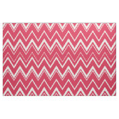 Modernes Zickzack, hellrotes und weißes Muster Stoff (Fat Quarter (45,7 x 55,9 cm))