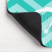 Modernes Zickzack Herz und Fahrrad Mousepad (Ecke)