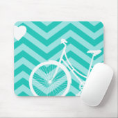 Modernes Zickzack Herz und Fahrrad Mousepad (Mit Mouse)
