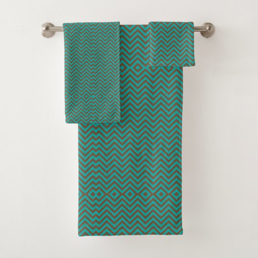 Modernes Zickzack II Badetuch Set (Insitu)